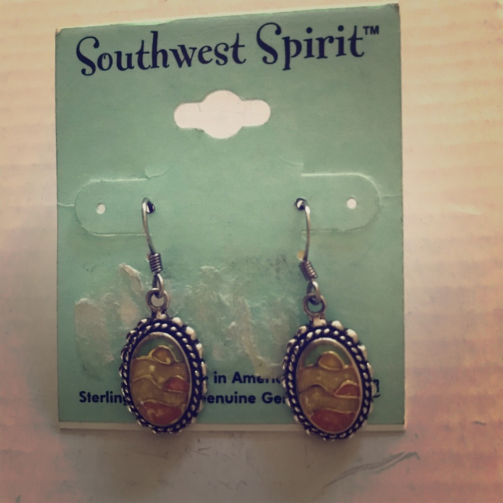 Sterling silver gemstone earrings